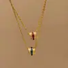 Estilo de Lujo Ligero Vintage Retro de Gama Alta Collar Dorado con Incrustaciones de Diamantes y Piedras Preciosas de Colores Corindón Rojo Zafiro para Realzar la Fortuna y Afinar la Cintura para Mujeres
