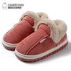 Chinelos de Algodão Envoltos na Raiz Personalizados para Outono e Inverno para Mulheres Sola Grossa Forrados com Lã Interior Casa Cixi Quente Plush Chinelos de Inverno Atacado