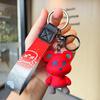 Nuevo llavero de resina con forma de oso camaleón, diseño de oso de dibujos animados, para bolso de coche, colgante fino para mujer, joyería pequeña.