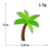 Serie Árbol de Coco Planta Verde Pegatinas de Tela Bordada Nuevo Bordado por Computadora Transfronterizo Pegatinas Termofusibles Pegatinas para Planchar Parches para Ropa