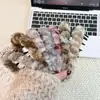 Grampo de Cabelo de Pelúcia Grande Estampa de Leopardo para Mulheres, Prendedor de Coque Grande, Acessório de Cabelo Banana Clip para Meio-Preso de Outono e Inverno