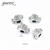 Pulseira DIY Estilo Europeu e Americano Acessórios Criativos Moda Liga de Prata Xizang Peixe Contas de Furo Grande 15*9mm R7