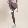 Mallas de Fitness para Correr Levanta Glúteos de Cintura Alta Control de Abdomen Elásticas Deportivas Ajustadas Pantalones de Yoga Gris-Morado para Mujer