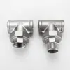 Conector en T de alambre interior de acero inoxidable 304 4 puntos conector en T de alambre exterior 6 puntos por cualquier conector de rosca interior y exterior de 1 pulgada