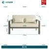 Nuevo Sofá de Oficina de Tela Simple Moderno Combinación de Mesa de Café Recepción Reunión Alquiler de Apartamento Sofá de Tres Plazas