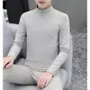 De veludo inverno meia-gola roupa íntima térmica terno masculino Jovem Estudante roupa íntima longa calça longa