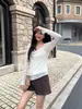 Blusa Casual de Encaje Patchwork Dulce y Elegante para Mujer, Guangzhou Trece Filas, Nueva Colección Otoño Temprano 2026, 23735