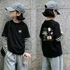 Nueva Camiseta de Manga Larga Rayada para Niñas Primavera y Otoño 2026 Ropa Interior Básica para Niños Top para Niñas Talla Mediana y Grande Top Estampado para Niños