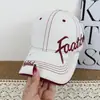 Boné de Baseball Desgastado com Bordado de Letras Estilo Americano para Homens e Mulheres, Chapéu de Sol de Bico de Pato para Emagrecer o Rosto no Verão, Versátil