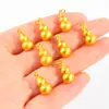 Acessórios Lu Gufa Banhados a Cobre Dourado Pulseira Colar DIY Pingente de Cabacinha Boca Reta Sólida Venda por Atacado