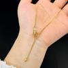 Colar com pingente de elo de anel feminino, corrente de clavícula, novo estilo, sem queda, 18k, dourado, moderno, acessórios de celebridades da internet, colar, corrente, ins