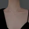 Collar de Corazón Combinable de Alto Nivel Lujo Ligero Diseño de Nicho Cadena para Clavícula Mujer 2024 Nuevas Explosiones Regalo para Novia