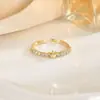 Anillo Popular Exquisito de Piedra Preciosa Ultra Brillante Nicho Lujo Ligero Personalizado para Mujer Abierto Ajustable Anillo de Gama Alta Venta al por Mayor