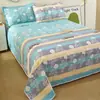 Juego de Sábanas de Algodón Grueso de Cuatro Estaciones, Juego de Tres Piezas Incluyendo Sábana y Fundas de Almohada, Adecuado para Dormitorios de Estudiantes, Esterilla Refrigerante de Algodón Original, Entrega Directa