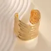 Joyería Transfronteriza Europea y Americana Geométrico Abierto Exagerado Ajustable de Moda Pulsera Ancha Joyería de Mano Dorada para Mujeres Al por Mayor