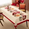 2026 Nuevo Modelo Cubierta Decorativa de Año Nuevo Tela Mantel de Mesa Mantel Festivo Impermeable a Prueba de Aceite Lavable Año del Caballo Mantel para Mesa de Café