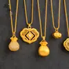 Popular Joyería de Oro Arena de Xiaohongshu Retro Bolsa de la Suerte Colgante Collar Exquisito Elegante Giratorio Ruyi Candado Colgante Colgante