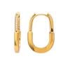 Caro inimigo Roman T Home Same Brincos Leves Luxo High-end Sense Micro-incrustado Zircon Lock Head Ear Buckle Brincos Elegantes