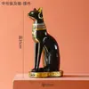 Figurita Creativa de Gato Egipcio Exótico Artesanías de Resina, Sujeta Libros Decorativos Prácticos, Candelabros, Regalos Decorativos Suaves