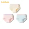 Calcinhas de Algodão para Meninas Balabala, Tamanhos Pequeno, Médio e Grande, Shorts Triângulo Infantil, Forro 100% Algodão na Virilha, Não Apertam, Pacote com Três, Estilo Fino para o Verão