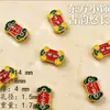 Acessórios de joia em liga que preservam a cor método antigo ouro de areia duas vidas feliz boa sorte contas espaçadoras corda de tecelagem diy fio de contas artesanal para amarrar pequenos acessórios