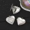 Marco de Fotos Espejo de Acero Inoxidable 316 con Forma de Corazón Joyería DIY Llavero de Corazón Colgante Puede Contener Fotos Caja de Fotos para Pareja