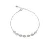 Pulseira Simples Redonda de Prata de Lei S925 Marca Nicho Joias Elegantes Senso de Sofisticação Personalidade Pulseira Redonda Acessórios de Moda Mulheres