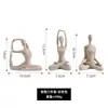 Set de Tres Figuras de Lujo Ligero con Temática de Yoga y Danza para Maquetas de Dormitorios, Salas de Estar, Estudios y Decoración de Hoteles