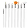Set de 15 Piezas de Bolígrafos de Gel, Bolígrafos de Cristal, Bolígrafos de Silicona, Bolígrafos para Puntos, Bolígrafos para Dibujo de Líneas y Set de Pinceles para Pintar