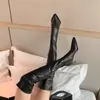 Botas de Caña Alta Elásticas de Tacón Alto de Encuentro de Temporada para Mujer, Punta Fina, Adelgazantes, Tacón Delgado, Sexy y Elegantes Botas Largas