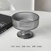 Vaso Alto de Helado Rayado Vertical Estilo Ins, Vaso de Postre de Vidrio, Vaso para Helado y Pudín, Vaso para Postre de Té de la Tarde, Vaso para Yogur