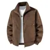 Chaqueta de cuero PU popular transfronteriza para hombre, primavera y otoño, cuello alto para hombre, abrigo de cuero vintage para motocicleta