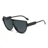 Gafas de sol de montura grande de una sola pieza moda mujer marrón fotografía callejera gafas de sol aviador hombre moderno red social gafas de sol para fotografía callejera venta al por mayor