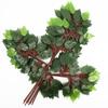 Folhas de galhos falsos artificiais Galhos de árvores Banyan Galhos de bordo vermelho Galhos de Ginkgo Folhas de bambu Engenharia de jardim Paisagismo Parque Plantio verde decorativo