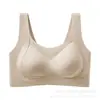 Base Líquida Cepillada Otoño e Invierno Ropa Interior Sin Costuras Taza Fija Soporte Suave Levanta y Reúne Pechos Laterales Sujetador Estilo Chaleco Inalámbrico