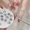 Arte de Unhas de Alta Qualidade com Diamantes Lapidados à Mão, Sensação Viral da Internet, Decorações de Unhas Bola de Diamante Empilhada de Cristal Ultra Brilhantes