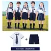 Traje de Uniforme de Jardín de Infancia Verano Estilo Británico Uniforme de Escuela Primaria Niños y Niñas Ropa para Fotos Ropa de Desempeño para el Día del Niño