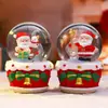Nuevo producto transfronterizo: Regalo de Navidad - Bola de cristal de Navidad Estrella de los Deseos con nieve brillante y caja de música, adorno de escritorio