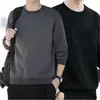 Nueva Camiseta de Manga Larga con Cuello Redondo para Primavera y Otoño 2023, Sudadera Gruesa Versátil de Moda, Camiseta Básica Unisex