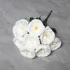 9 Peônias de Austin Decoração de Jardim para Casamento Enfeites Decoração de Interiores Flores Artificiais Adereços para Fotografia Flores Artificiais