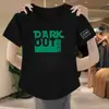 Top corto de nicho de diseñador para mujer, verano 2024, nuevo, suelto, imitación de algodón, blanco, hombro normal, manga corta, camiseta de moda