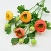 Flores Artificiales para Decoración de Salón de Bodas, Flores de Seda Más Vendidas Transfronterizas para Exhibición en Sala de Estar Interior, Flores Falsas de Tela de Seda, Loto de 5 Cabezas en Tallo Único