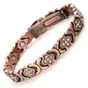 Europeo y Americano Transfronterizo Nueva Moda Lujo Ligero Hebilla de Cierre de Correa de Cobre Rojo Oro Rosa Trébol de Cuatro Hojas Pulsera Magnética Fabricante Venta al por Mayor