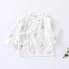 Blusa de Algodão Fina de Meio-Costas para Verão de Recém-Nascidos, Sem Costura, Adequada para Ambientes com Ar Condicionado, Roupa de Mês Completo, Pode Ser Usada ao Ar Livre
