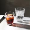 Taza de Café Helado estilo Americano Latte Vaso de Vidrio Rayado de Sensación de Alta Gama Vaso de Agua estilo ins Transparente Taza de Leche Vaso de Whisky