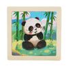 Puzzle Plano de Madeira com Desenhos de Animais de Transporte Cognitivo Pequeno de 9 Peças Brinquedo Educacional de Quebra-Cabeça para Jardim de Infância Bebê Educação Infantil