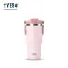 Tyeso Taishuo Taza Portátil para Hielo para Coche Taza de Café para Coche Acero Inoxidable Gran Capacidad Doble Bebida Botella Deportiva Aislada