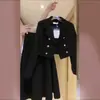 Conjunto de Moda Tendencia Estilo Influencer para Mujer, Nuevo Conjunto de Dos Piezas de Chaqueta Estilo Hepburn y Falda de Cintura Alta para Otoño