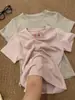 Camiseta de Algodón Suave con Diseño de Copo de Nieve, Manga Corta Fina para Mujer, Verano, Hombro Normal, Estilo Básico, Capa Base, Transpirable, Holgada, Top Versátil