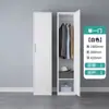Armário Simples com Porta e Fechadura, Armário de Armazenamento para Funcionários, Armário de Metal, Armário de Aço, Armário para Vestiário, Guarda-Roupa de Escritório, Armário de Sapatos, Espessado